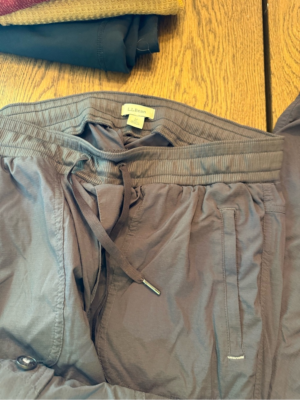 L.L. Bean Drawstring Joggers in Charcoal Gray